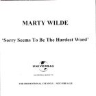 Marty & Kim Wilde - Sorry Seems To Be The Hardest Word (2007)